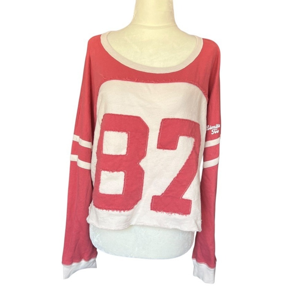 Limited Too Graphic Cropped Long Sleeve Top